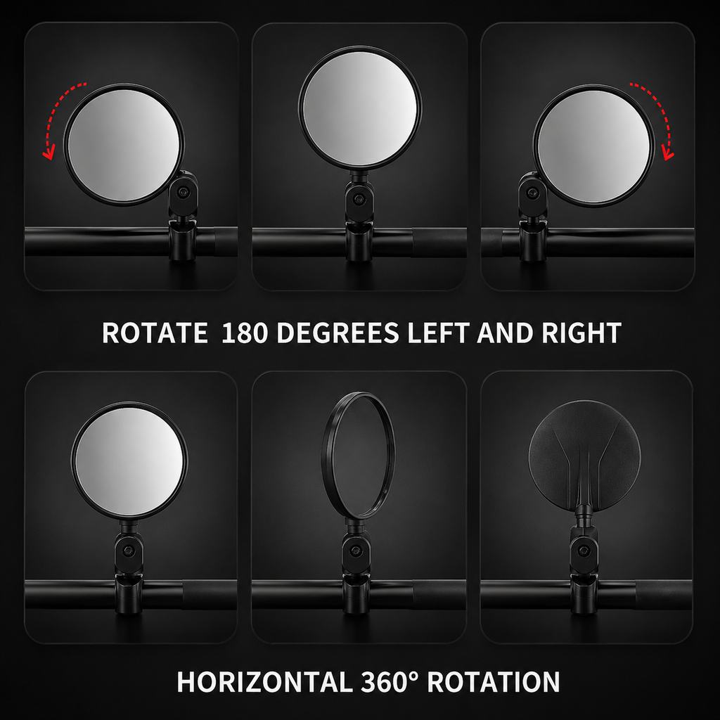 Universal Rotating Handlebar Mirror – Bike/Motorcycle
