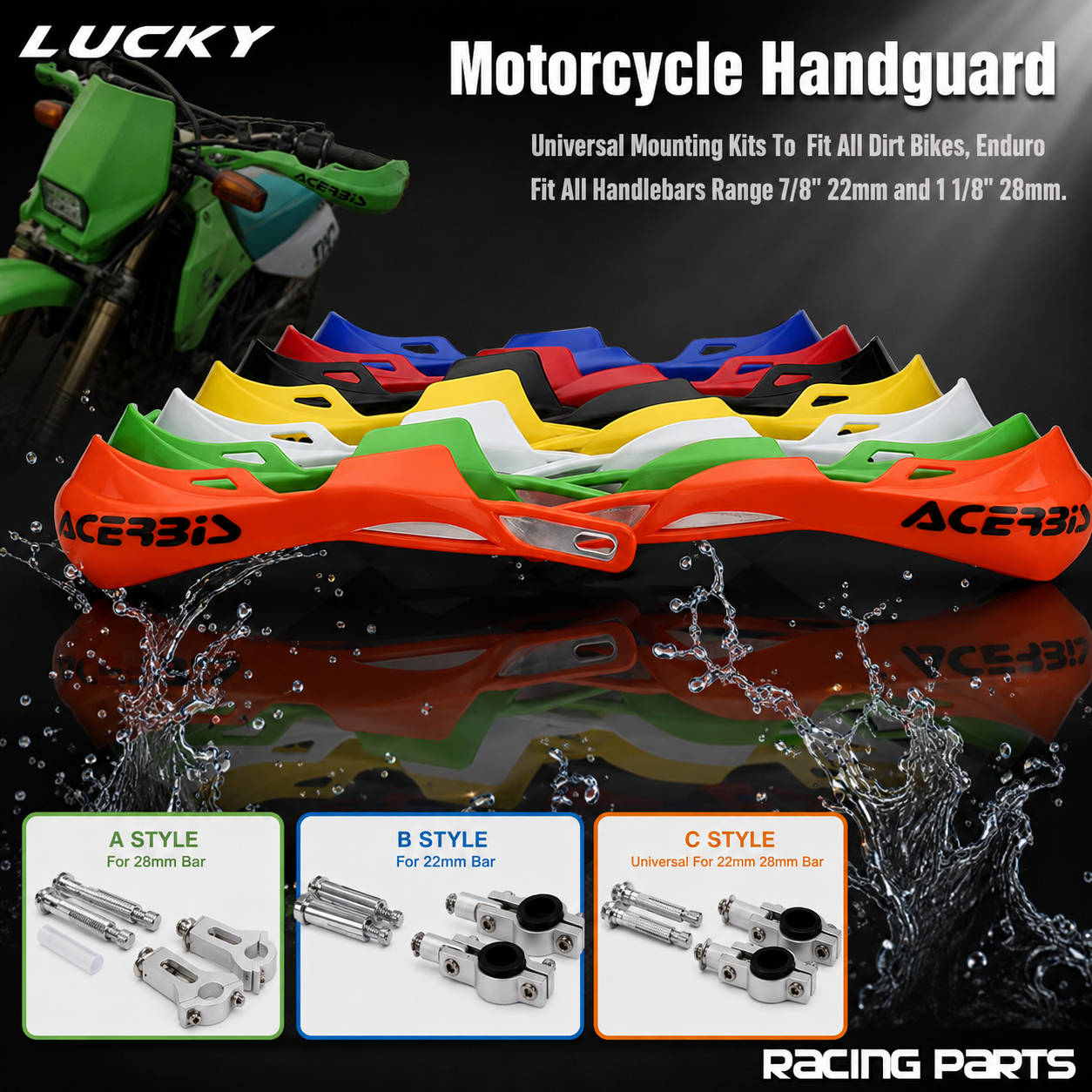 Motorcycle Handguards 22/28mm – Universal Fit