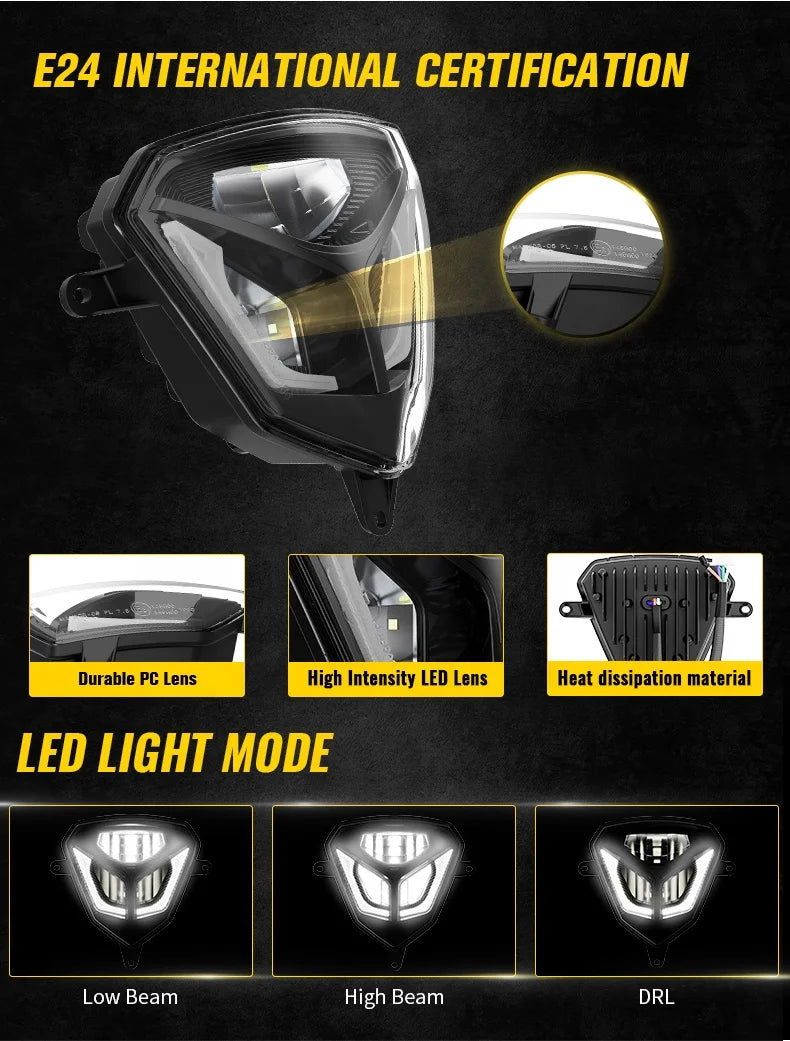 BETA RR / Xtrainer LED Headlight – Dual Sport Enduro Racing Assembly (2020–2024, 250/300)