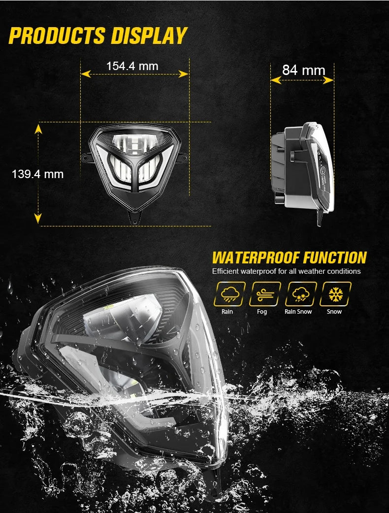 BETA RR / Xtrainer LED Headlight – Dual Sport Enduro Racing Assembly (2020–2024, 250/300)