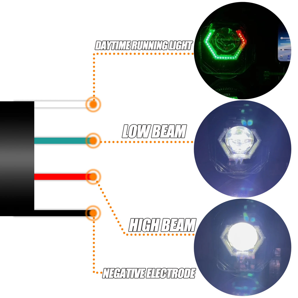 App-Control RGBW LED Headlight – Husqvarna 701 SM/TE/FE,125-300ccm Angel Eye Style (2014–2023)