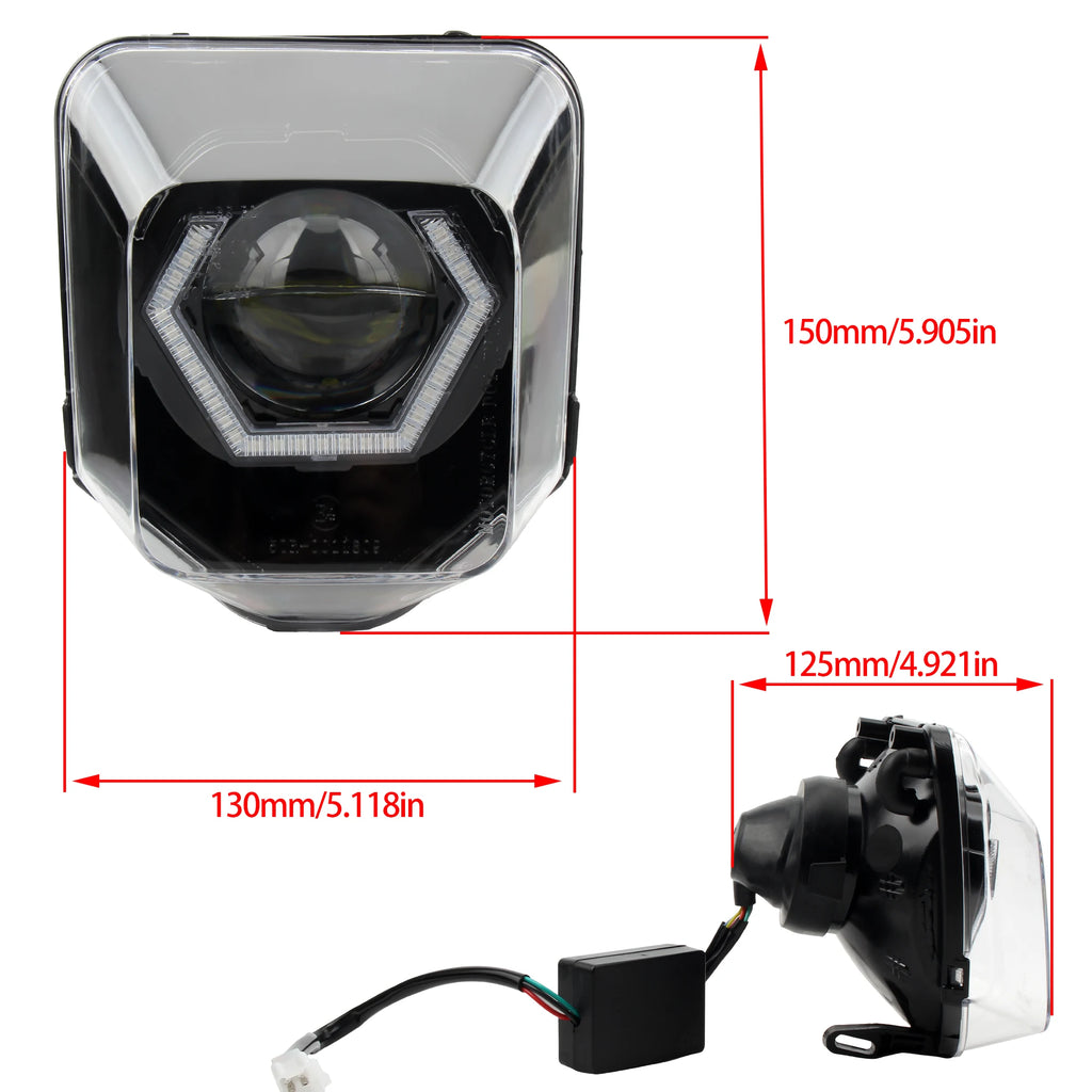 App-Control RGBW LED Headlight – Husqvarna 701 SM/TE/FE,125-300ccm Angel Eye Style (2014–2023)