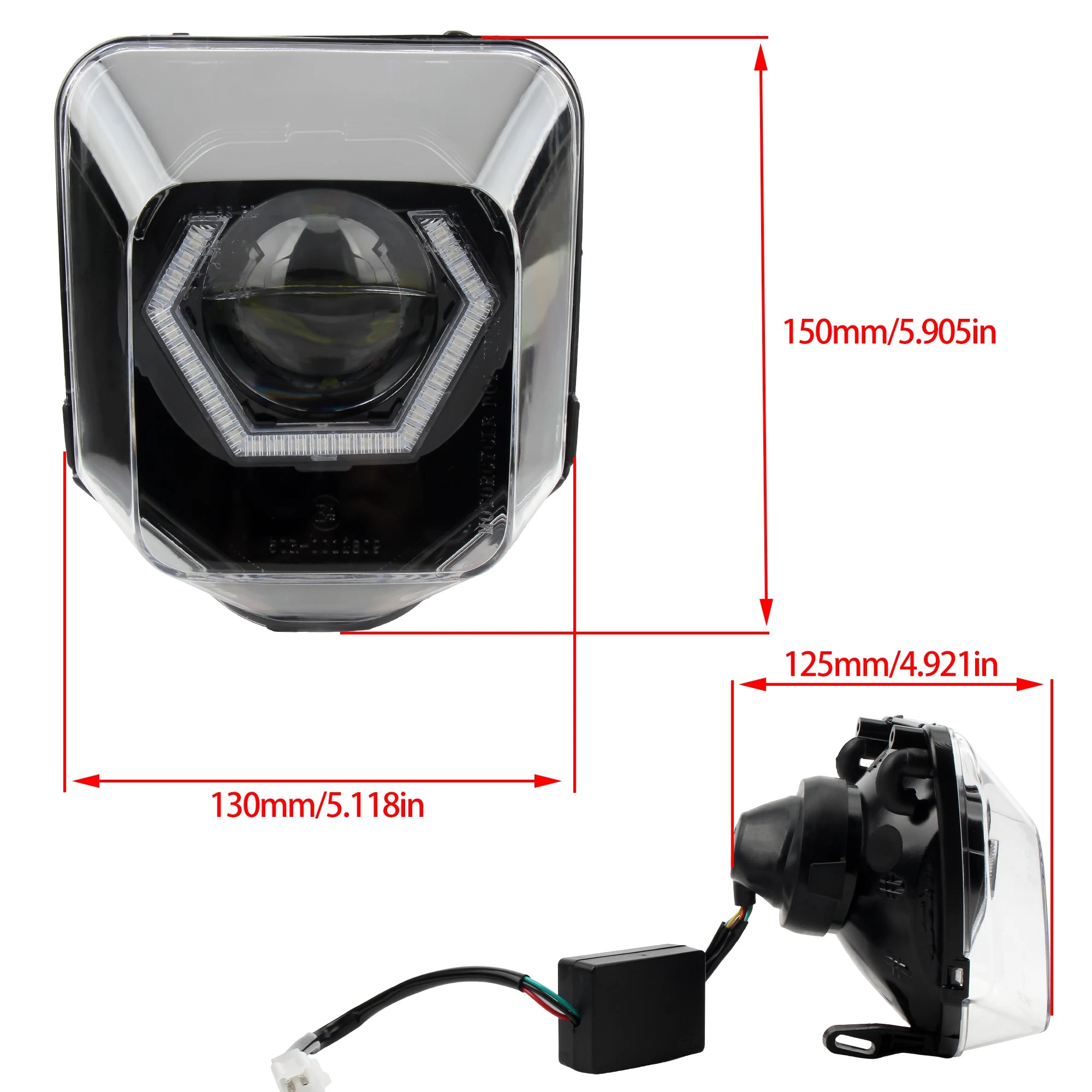 App-Control RGBW LED Headlight – Husqvarna 701 SM/TE/FE,125-300ccm Angel Eye Style (2014–2023)